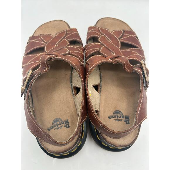 Dr. Martens VTG Y2K 90s Brown Leather Chunky Fisherman Sandals Womens US 9 - Picture 7 of 10